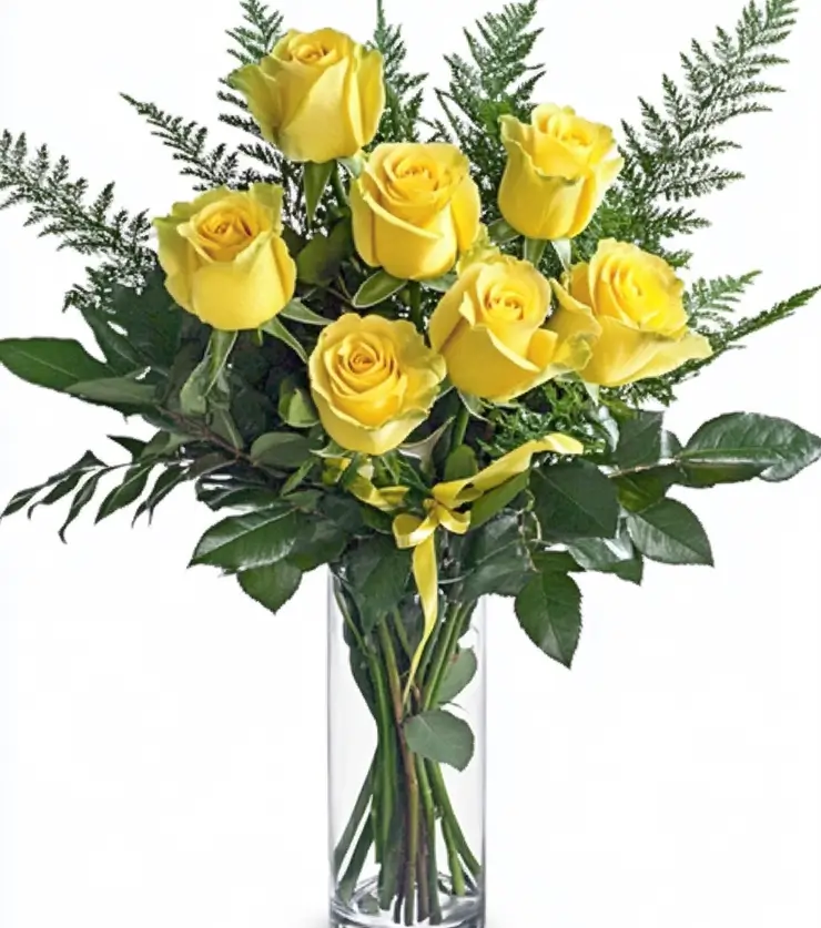 6 Yellow Roses