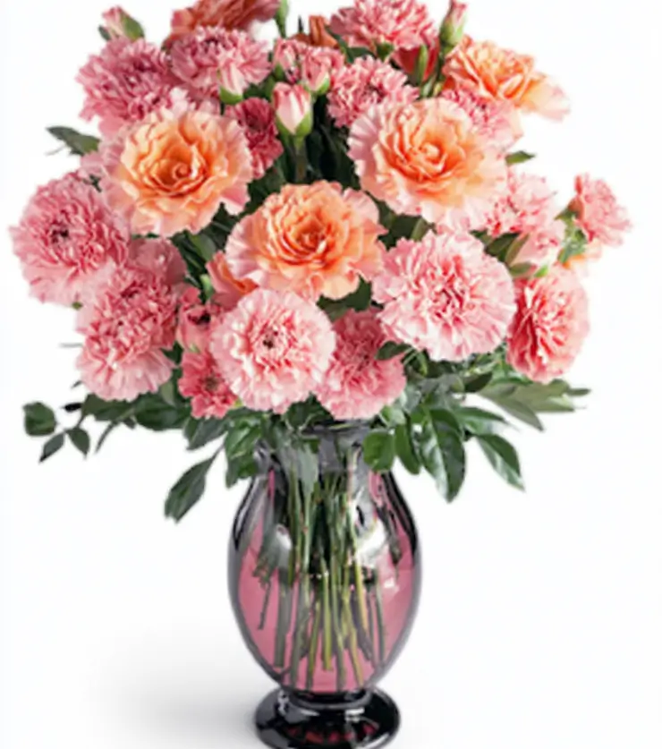 Pink Rose Carnation Bouquet
