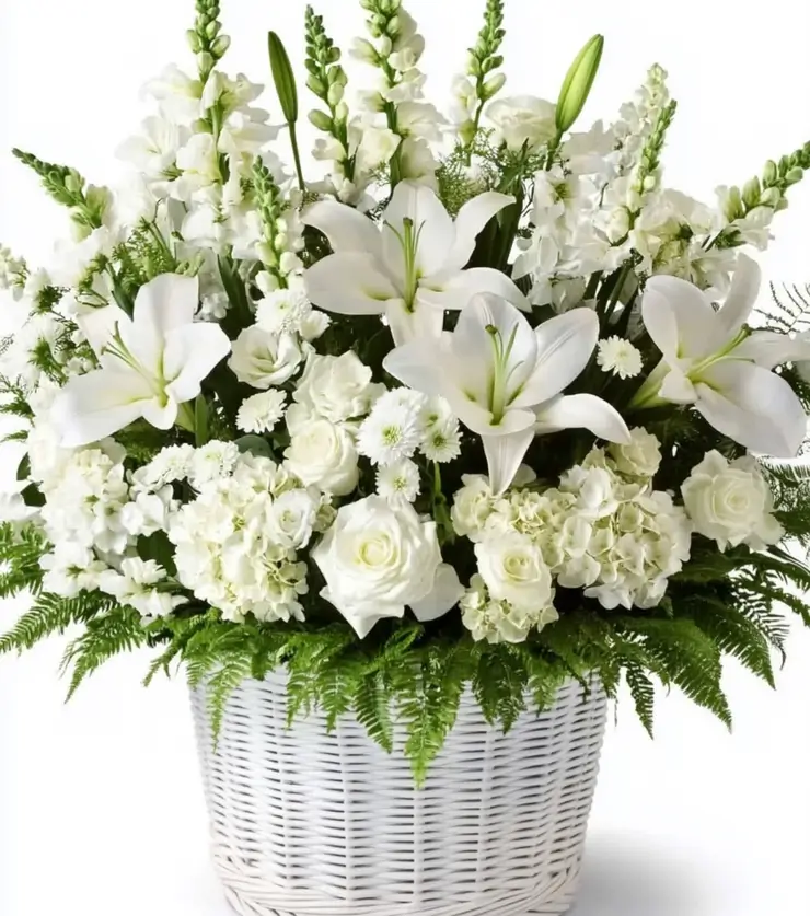 Elegant Sympathy Floral Basket