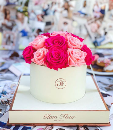 Montage Round Fuchsia And Light Pink