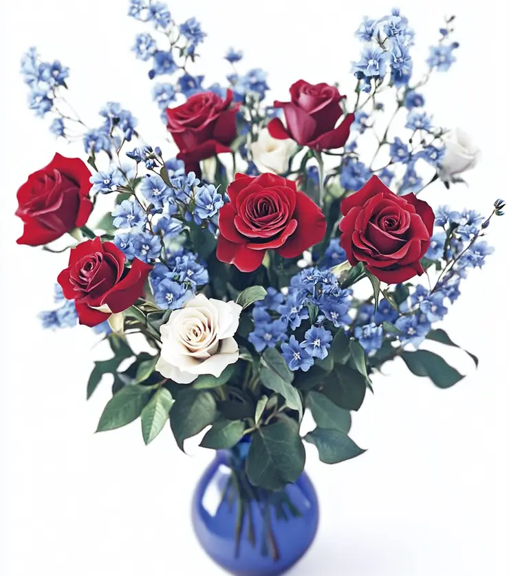 Blue and White Blossoms