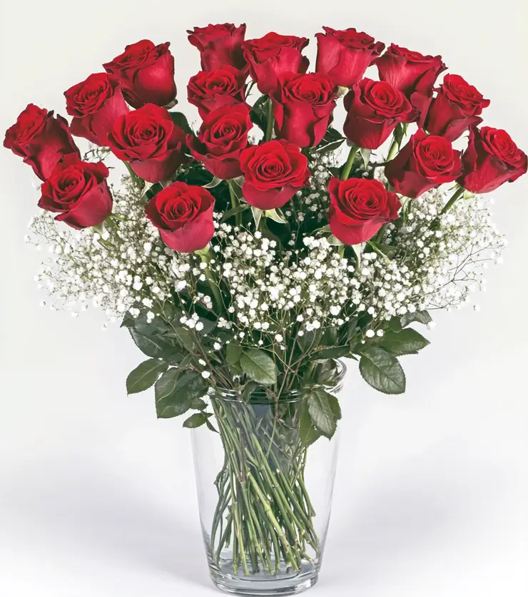 Luxury dozen red roses