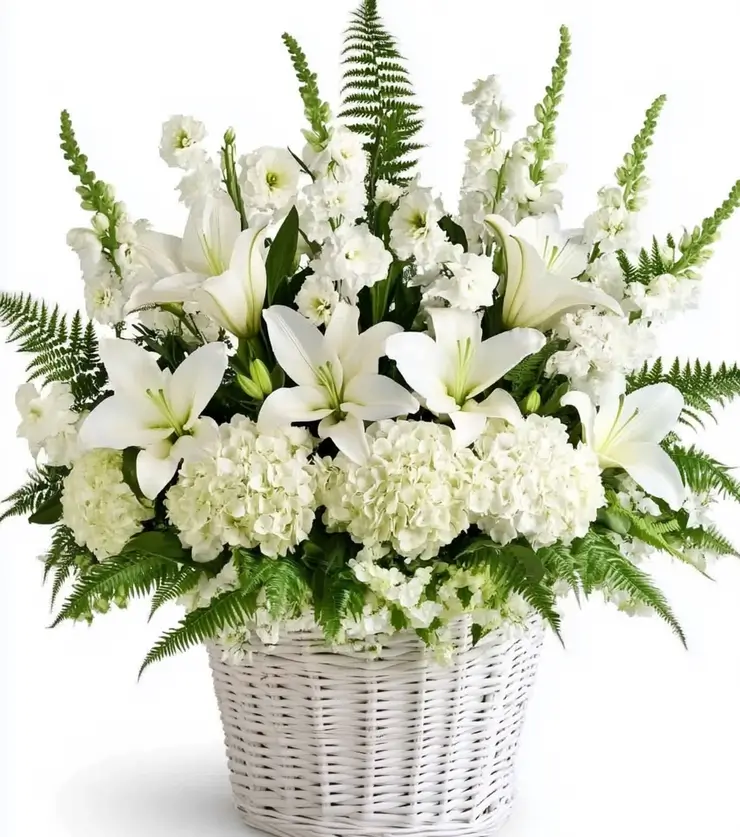 Elegant Sympathy Floral Basket