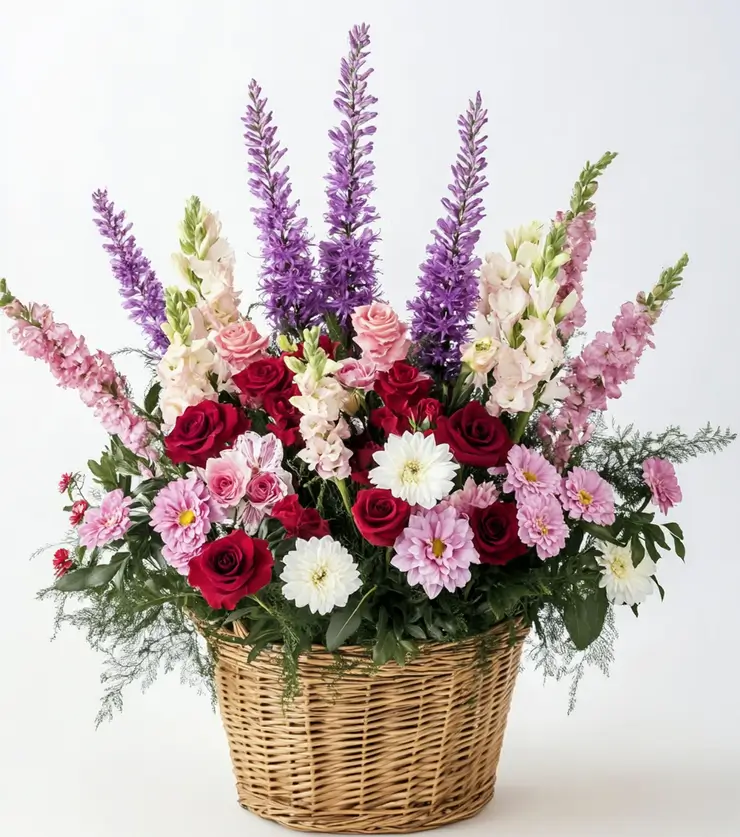 The Colorful Rose Basket