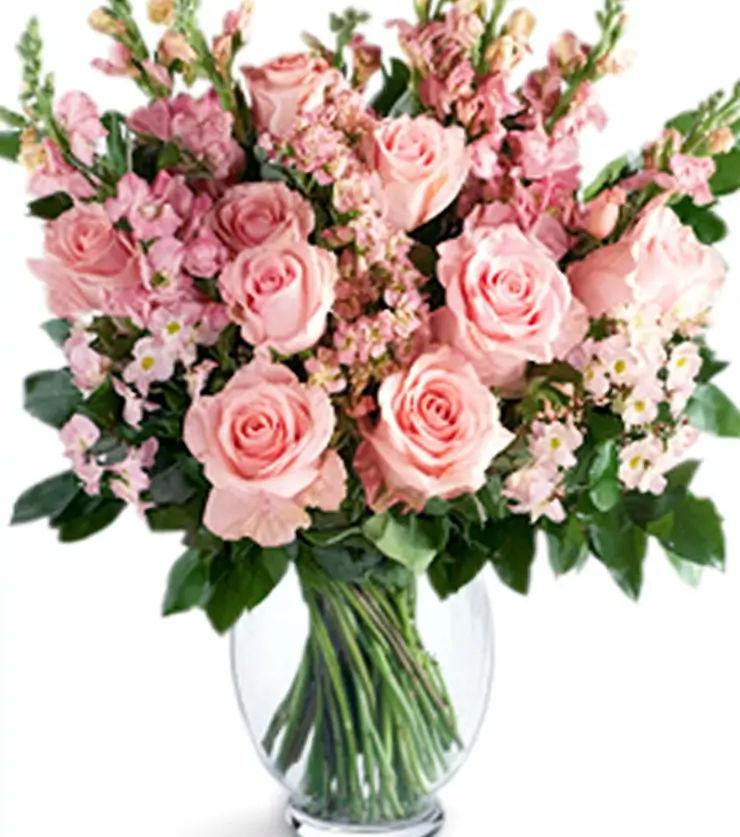 White and Pink Roses