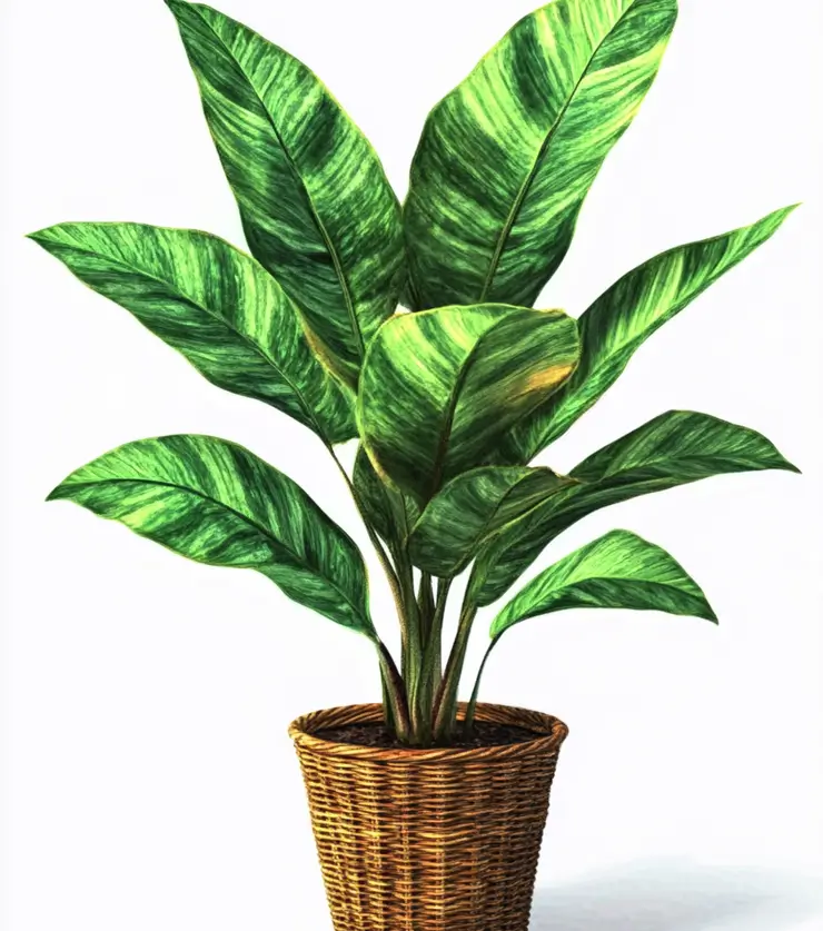 Pretty Dieffenbachia Basket