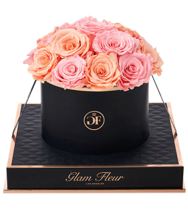 Noir Round Peach And Light Pink